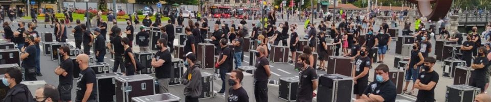 El mundo técnico vasco se manifiesta y pide apoyo (Bilbao, 22 agosto 2020)